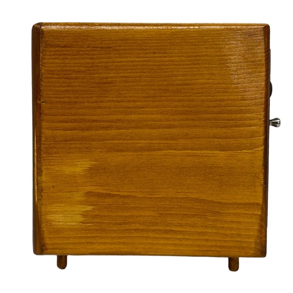 Antique Post Office Double Eagle Dial Door Coin Bank Wooden Box 7" x 5" x 6.5" - Picture 7 of 13